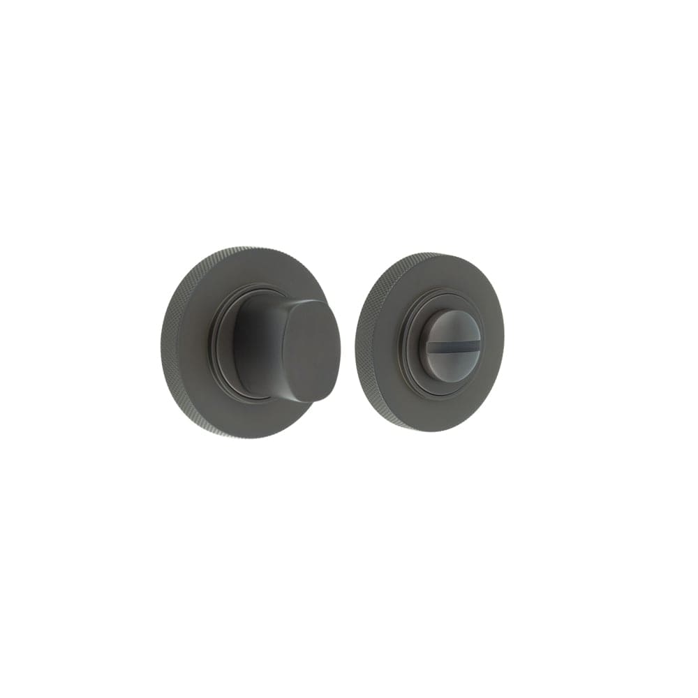 Frelan Hardware Door Furniture Dark Bronze Frelan - Burlington Turns & Releases Inner 3 Knurled Rose Dark Bronze