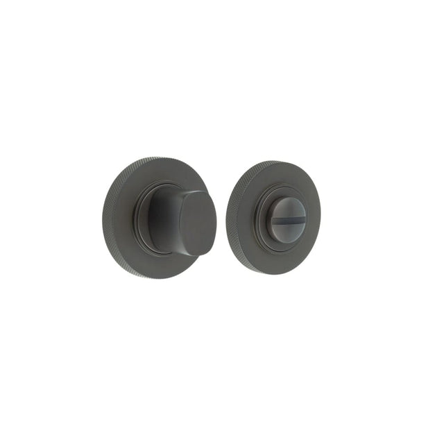 Frelan Hardware Door Furniture Dark Bronze Frelan - Burlington Turns & Releases Inner 3 Knurled Rose Dark Bronze