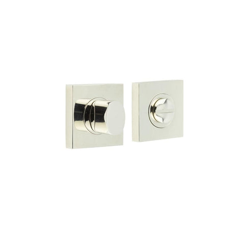 Frelan Hardware Door Furniture Polished Nickel Frelan - Burlington Turns & Releases Inner 3 Square Plain Rose Polished Nickel