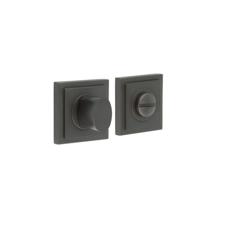 Frelan Hardware Door Furniture Dark Bronze Frelan - Burlington Turns & Releases Inner 3 Square Stepped Rose Dark Bronze