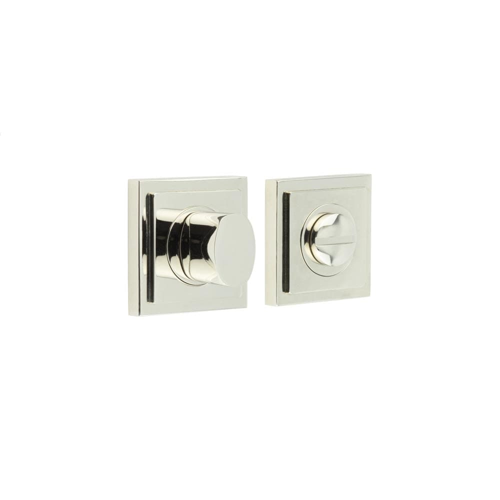 Frelan Hardware Door Furniture Polished Nickel Frelan - Burlington Turns & Releases Inner 3 Square Stepped Rose Polished Nickel
