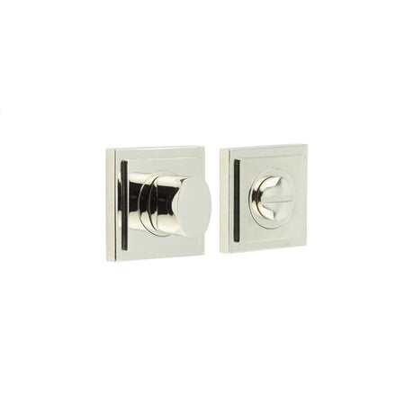 Frelan Hardware Door Furniture Polished Nickel Frelan - Burlington Turns & Releases Inner 3 Square Stepped Rose Polished Nickel