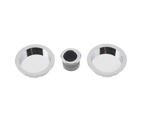 Frelan Hardware Door Furniture Polished Chrome / Flush Pull / Round Frelan - CIRCULAR FLUSH PULL KIT PC
