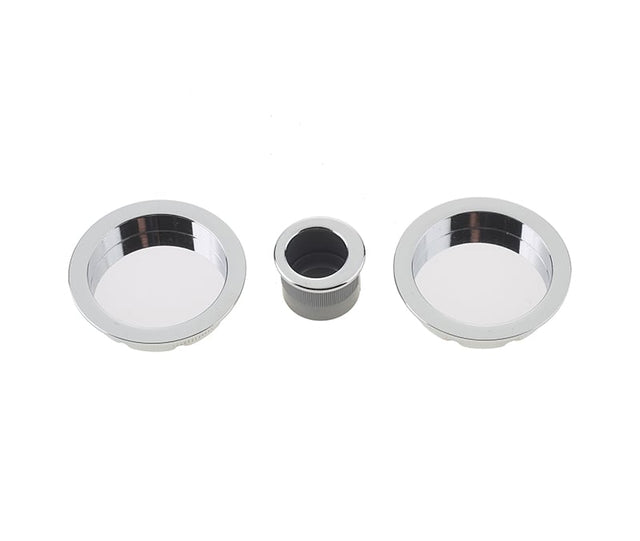 Frelan Hardware Door Furniture Polished Chrome / Flush Pull / Round Frelan - CIRCULAR FLUSH PULL KIT PC