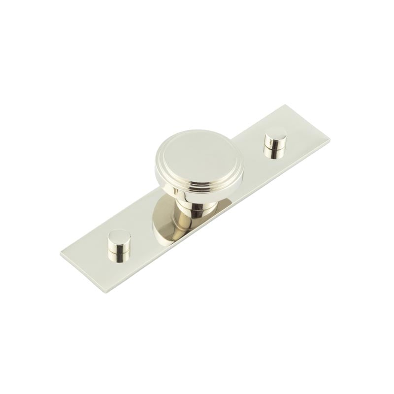Frelan Hardware Cabinet Hardware Polished Nickel / Cabinet Knobs Frelan - Cropley Cupboard Knobs 40mm Plain Backplate Polished Nickel