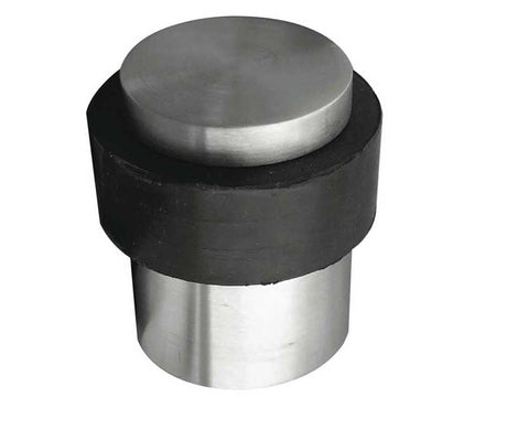 Frelan Hardware Door Furniture Satin Stainless Steel / Floor Door Stop Frelan - Cylinder Door Stop - Grade 304 Satin Stainless Steel