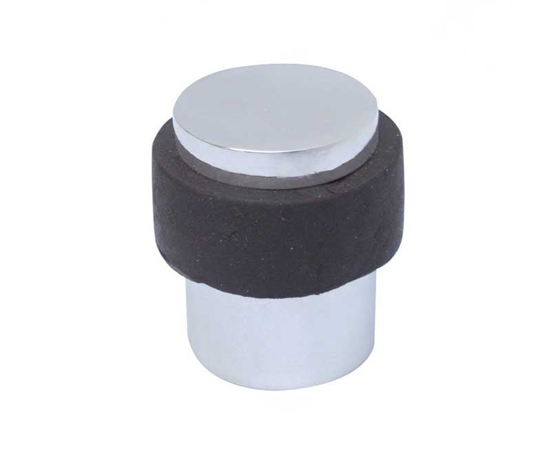 Frelan Hardware Door Furniture Polished Chrome / Floor Door Stop Frelan - Cylinder Floor Mounted Door Stop - Polished Chrome