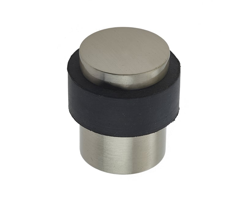 Frelan Hardware Door Furniture Satin Nickel / Floor Door Stop Frelan - Cylinder Floor Mounted Door Stop - Satin Nickel