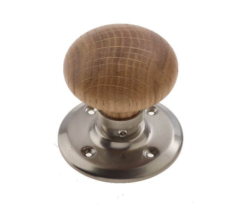Frelan Hardware Door Furniture Satin Nickel / Mortice Knobs Frelan - French Oak Unsprung Mortice Knobs - Satin Nickel