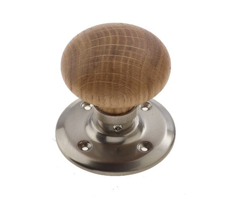 Frelan Hardware Door Furniture Satin Nickel / Mortice Knobs Frelan - French Oak Unsprung Mortice Knobs - Satin Nickel