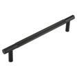 Frelan Hardware Door Furniture Black Frelan Hardware - Venice Linear Knurled 300x19mm Black Pull Handle Face Fix