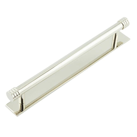 Frelan Hardware Cabinet Hardware Polished Nickel / Cabinet Pull Handles Frelan - Hoxton Sturt Cabinet Handles 224mm Ctrs Plain Backplate Polished Nickel