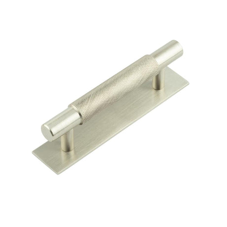 Frelan Hardware Cabinet Hardware Satin Nickel / Cabinet Pull Handles Frelan - Hoxton Taplow Cabinet Handles 96mm Ctrs Plain Backplate Satin Nickel
