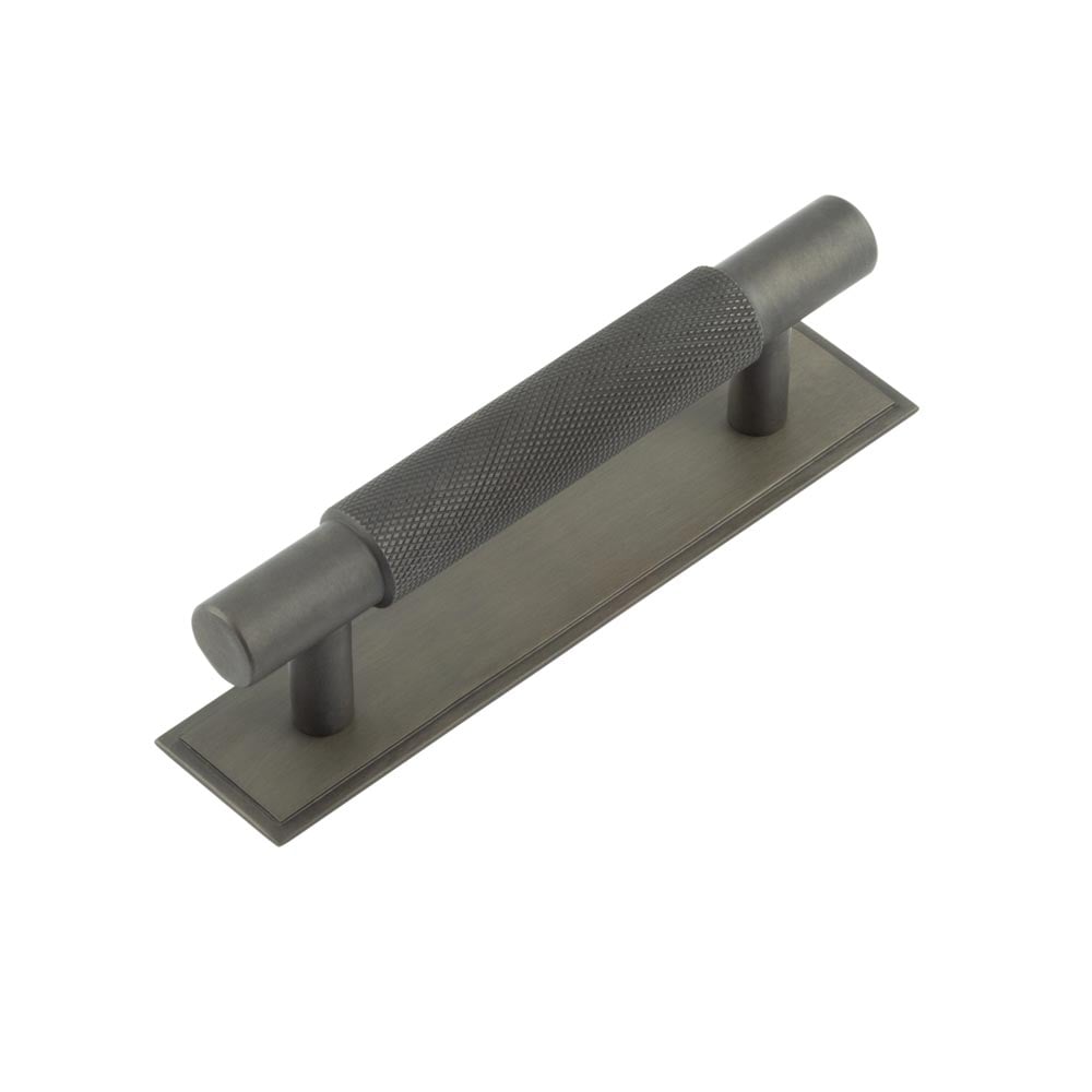 Frelan Hardware Cabinet Hardware Dark Bronze / Cabinet Pull Handles Frelan - Hoxton Taplow Cabinet Handles 96mm Ctrs Stepped Backplate Dark Bronze