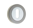Frelan Hardware Polished Chrome Polished Black Nickel Frelan - Jedo Dual Standard Keyway Escutcheons on 50mm Round Rose Polished Chrome Polished Black Nickel