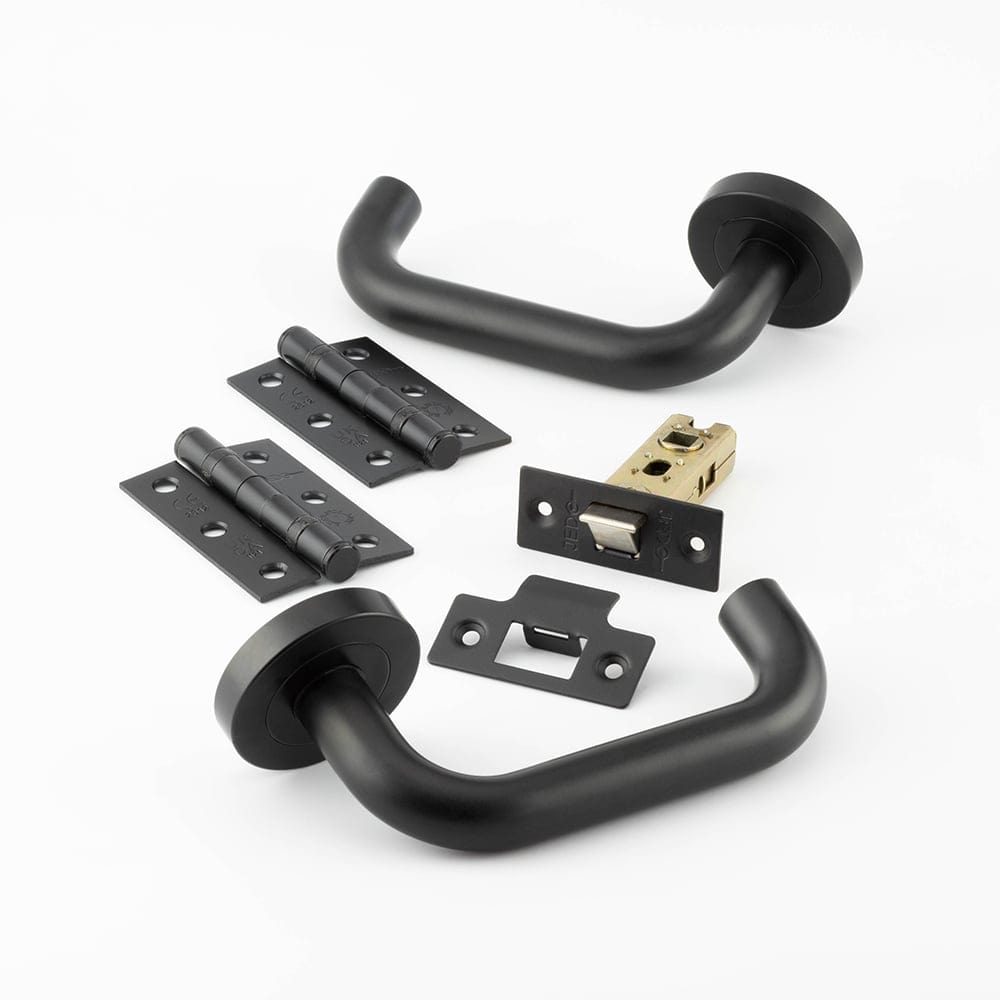 Frelan Hardware Door Furniture Black / Latch Handle Pack Frelan - JMB13 LATCH BOX PACK