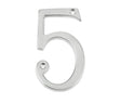 Frelan Hardware Door Furniture Satin Chrome / Numerals / 5 Frelan - JNSC/5 75MM SCREWFIX NUMERAL