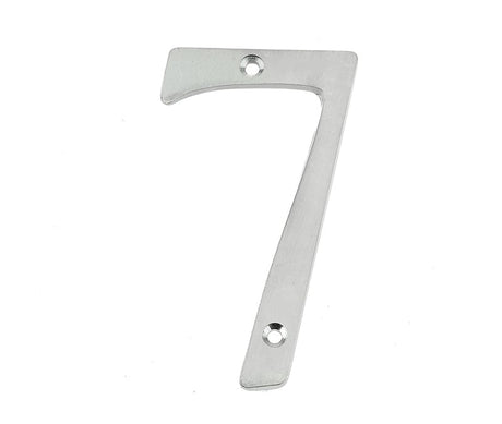 Frelan Hardware Door Furniture Satin Chrome / Numerals / 7 Frelan - JNSC/7 75MM SCREWFIX NUMERAL