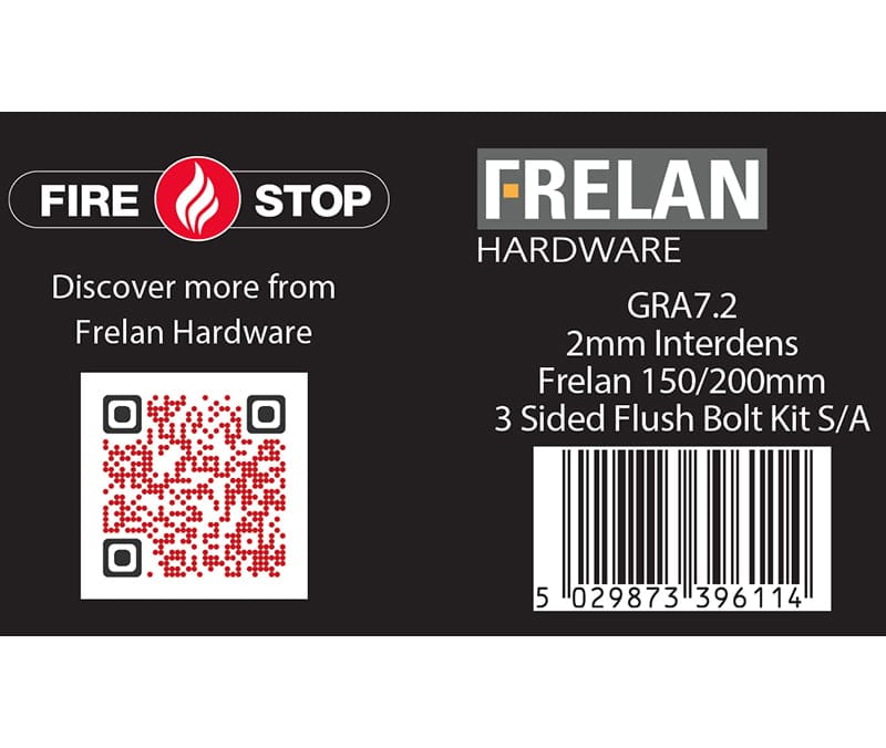 Frelan Hardware Accessories Default Title / Flush Bolt Intumescent Kits Frelan - Kit for 150 & 200mm flush bolts 60 min 2mm
