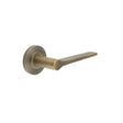 Frelan Hardware Door Furniture Antique Brass Frelan - Knightsbridge Door Handle on Chamfered Rose Antique Brass
