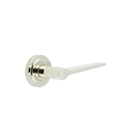 Frelan Hardware Door Furniture Polished Nickel Frelan - Knightsbridge Door Handle on Stepped Rose Polished Nickel
