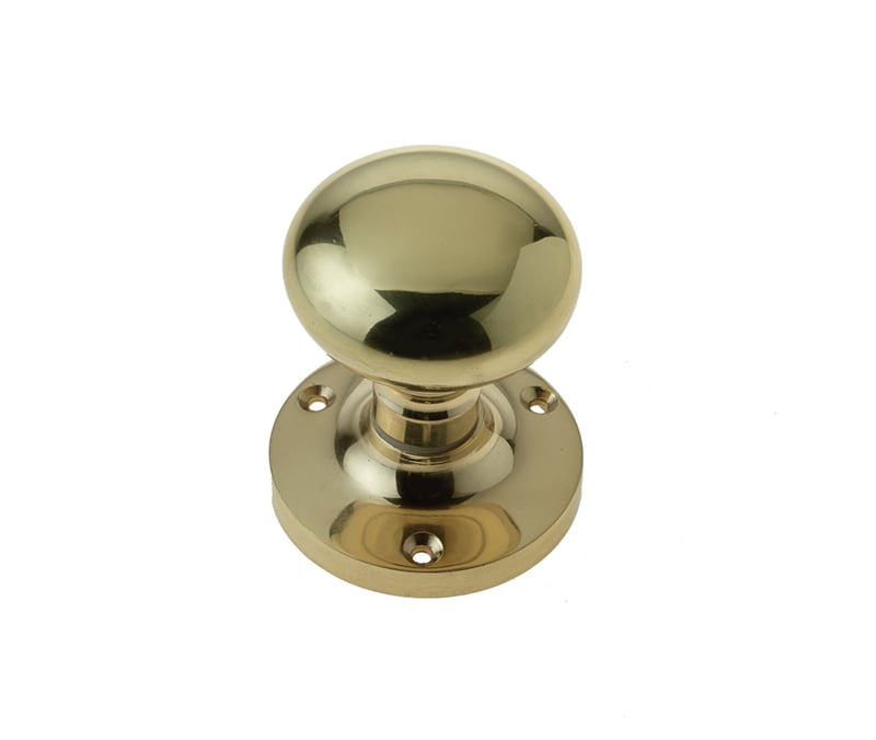 Frelan Hardware Door Furniture Polished Brass / Mortice Knobs Frelan - Kontrax Mushroom Mortice Knobs - Polished Brass