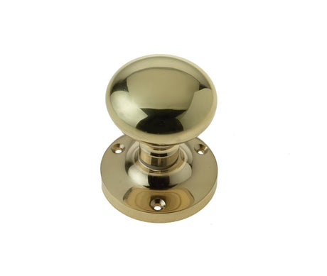 Frelan Hardware Door Furniture Polished Brass / Mortice Knobs Frelan - Kontrax Mushroom Mortice Knobs - Polished Brass