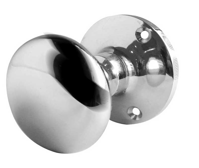 Frelan Hardware Door Furniture Polished Chrome / Mortice Knobs Frelan - Kontrax Mushroom Mortice Knobs - Polished Chrome