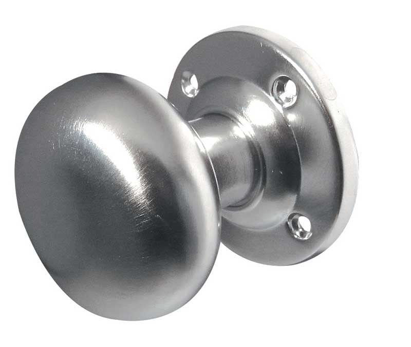 Frelan Hardware Door Furniture Satin Chrome / Mortice Knobs Frelan - Kontrax Mushroom Mortice Knobs - Satin Chrome