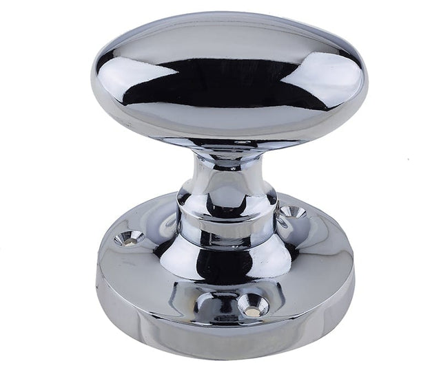 Frelan Hardware Door Furniture Polished Chrome / Mortice Knobs Frelan - Kontrax Oval Mortice Knobs - Polished Chrome