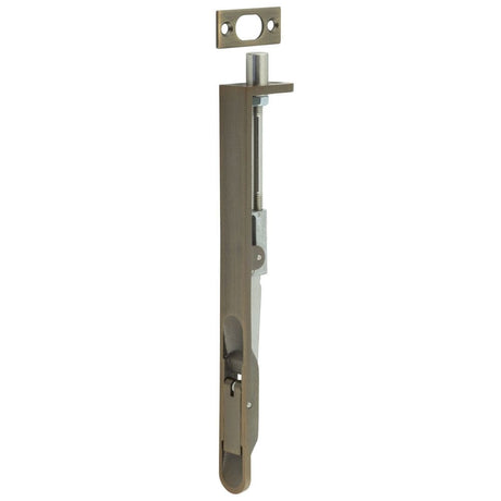 Frelan Hardware Accessories Antique Brass / Flush Bolts / 200mm / 8" Frelan - Lever Action Flush Bolt Radiused Forend 203x20mm Antique Brass