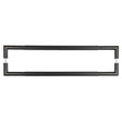 Frelan Hardware Door Furniture Black / Back to Back Fixing Pack Frelan - MB Mitred linear knurled Pull handle 600x25mm B/B 316g PVD