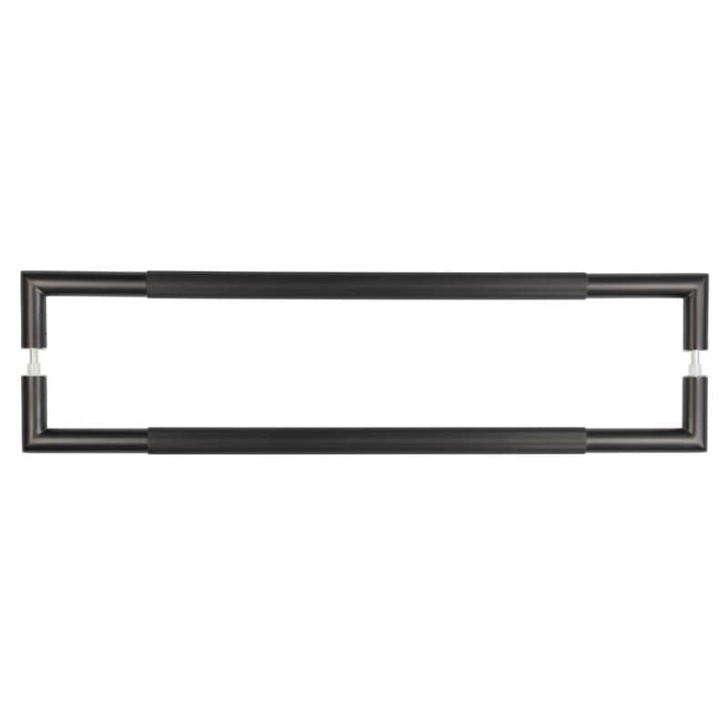 Frelan Hardware Door Furniture Black / Back to Back Fixing Pack Frelan - MB Mitred linear knurled Pull handle 600x25mm B/B 316g PVD