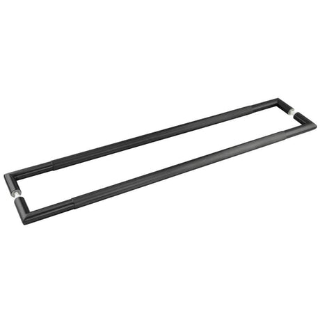 Frelan Hardware Door Furniture Black / Back to Back Fixing Pack Frelan - MB Mitred linear knurled Pull handle 800x25mm B/B 316g PVD