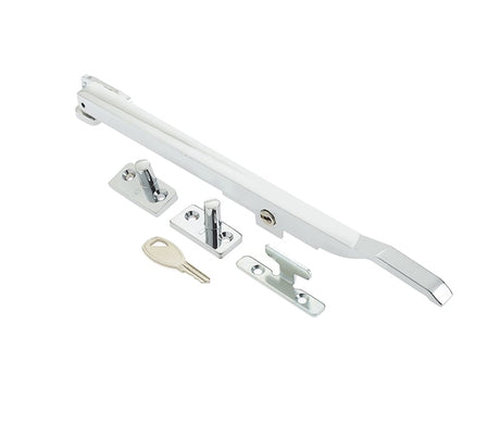 Frelan Hardware Window Furniture Polished Chrome / 10"/250mm Frelan - Modern 250mm Lockable Casement Stay - Polished Chrome