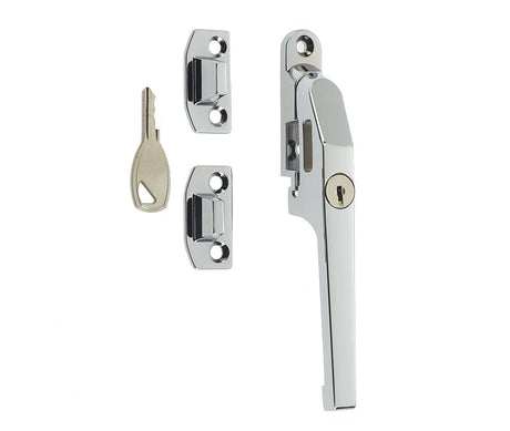 Frelan Hardware Window Furniture Polished Chrome / Yes / Night Vent Frelan - Modern Night Vent Lockable Casement Fastener - Polished Chrome