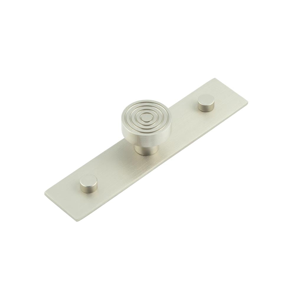 Frelan Hardware Cabinet Hardware Satin Nickel / Cabinet Knobs Frelan - Murray Cupboard Knobs 30mm Plain Backplate Satin Nickel