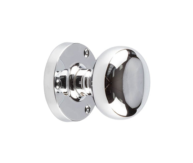 Frelan Hardware Door Furniture Polished Chrome / Mortice Knobs Frelan - Mushroom Half Sprung Mortice Knobs - Polished Chrome