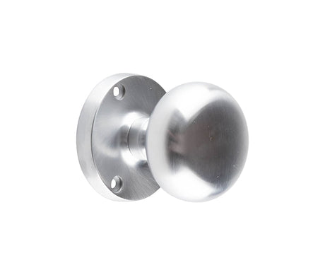 Frelan Hardware Door Furniture Satin Chrome / Mortice Knobs Frelan - Mushroom Half Sprung Mortice Knobs - Satin Chrome