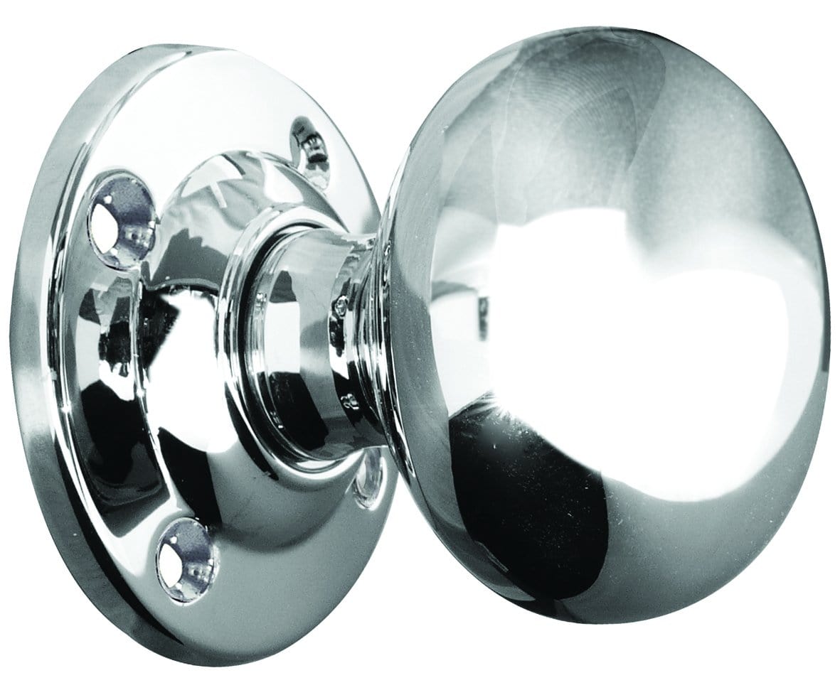 Frelan Hardware Door Furniture Polished Chrome / Mortice Knobs Frelan - Mushroom Unsprung Mortice Knobs - Polished Chrome
