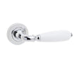 Frelan Hardware Door Furniture Polished Chrome/White / Round Rose Frelan - Oxford Handle on Rose Polished Chrome & White Porcelain