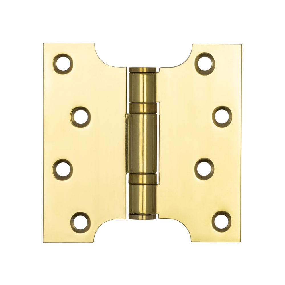 Frelan Hardware Hinges Brass Finish / Parliament Hinges / 4" x (102mm) Frelan - Parliament Ball Bearing Hinge 102x102x3mm Brass Finish