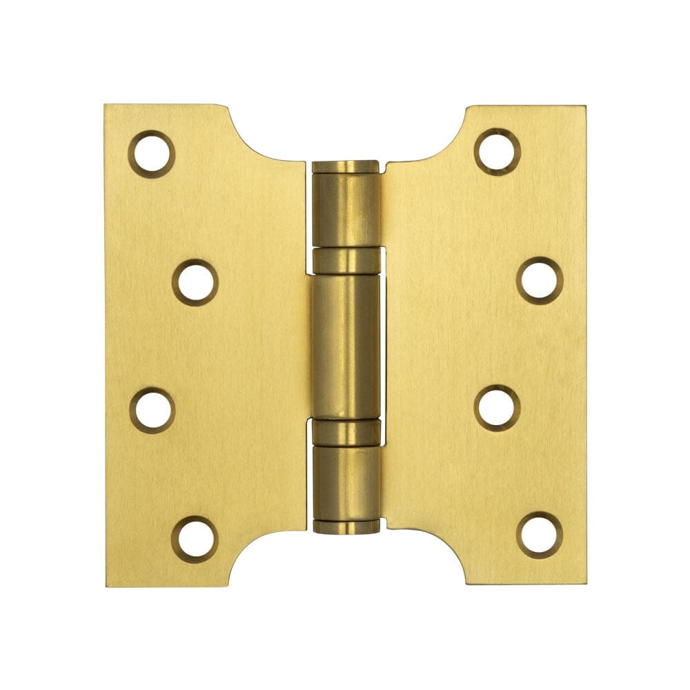 Frelan Hardware Hinges Satin Brass / Parliament Hinges / 4" x (102mm) Frelan - Parliament Ball Bearing Hinge 102x102x3mm Satin Brass
