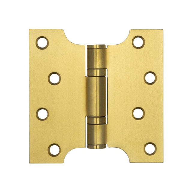 Frelan Hardware Hinges Satin Brass / Parliament Hinges / 4" x (102mm) Frelan - Parliament Ball Bearing Hinge 102x102x3mm Satin Brass