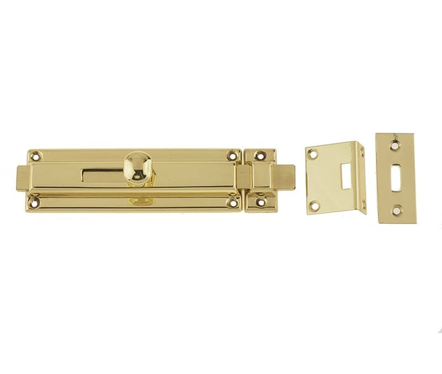 Frelan Hardware Accessories Polished Brass / Straight Surface Bolts Frelan - PB Door bolt