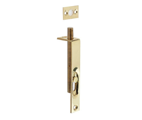Frelan Hardware Accessories Polished Brass / Flush Bolts Frelan - PB SLIDE BOLT 102 X 16MM