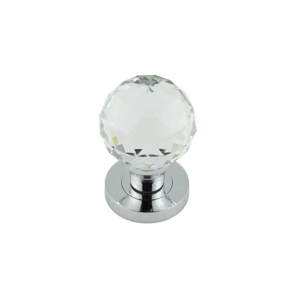 Frelan Hardware Door Furniture Polished Chrome / Mortice Knobs Frelan - PC Faceted Mortice Knob