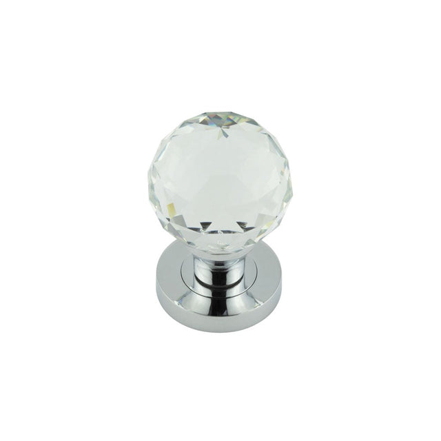 Frelan Hardware Door Furniture Polished Chrome / Mortice Knobs Frelan - PC Faceted Mortice Knob