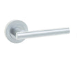 Frelan Hardware Door Furniture Satin Chrome / Round Rose Frelan - Petra Lever Handles on Round Rose - Satin Chrome