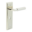 Frelan Hardware Door Furniture Polished Nickel / Std. Lock Handles Frelan - Piccadilly Door Handle Lock Backplate Polished Nickel